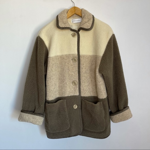 Sandro Paris Sherpa Button Front Coat - Picture 2 of 14